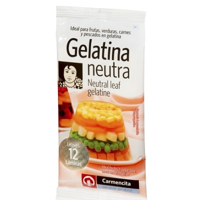 CAR GELATINA NEUTRA 12 láminas cajita