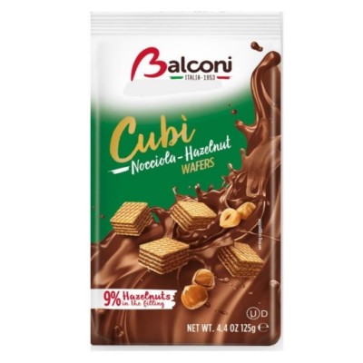 EURO BAL WAFER CUBI NOCCIOLA 125g