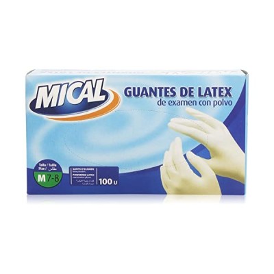 GUANTES MICAL LATEX EX.C/100 UN T/M