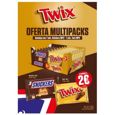 MARSmultipacks TWIX+SNICKER 2Ç 14u