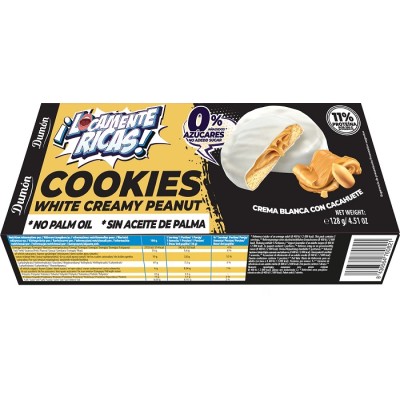 PROTEINA S/AZ COOKIES BLANCO CACAHUETE 128g