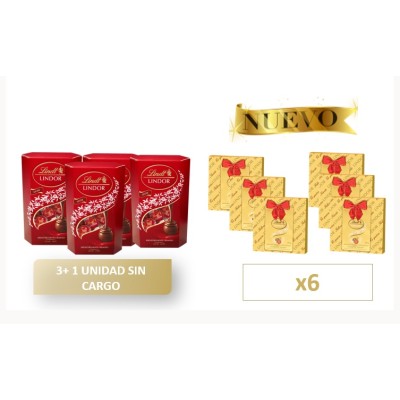 LINDT LOTE REGALO 9u +1 LINDOR 200 gratis