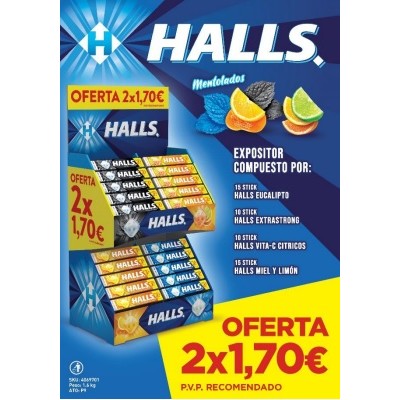 HALLS LOTE  2x1,7 50 uni invierno