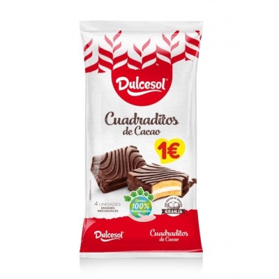 EURO DUL CUADRADITO CHOCO 4u 152g