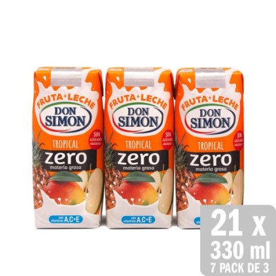 SIMON ZERO TROPICAL LECHE 3X330ml