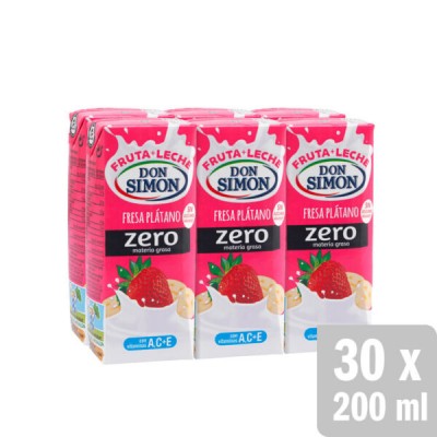 SIMON ZERO FRESA PLATANO 6X200ml