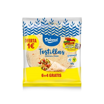 EURO DUL TORTILLAS TRIGO 6+4 gratis 20cm