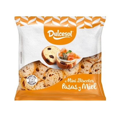 EURO DUL MINI TOSTAS PASAS Y MIEL 100g